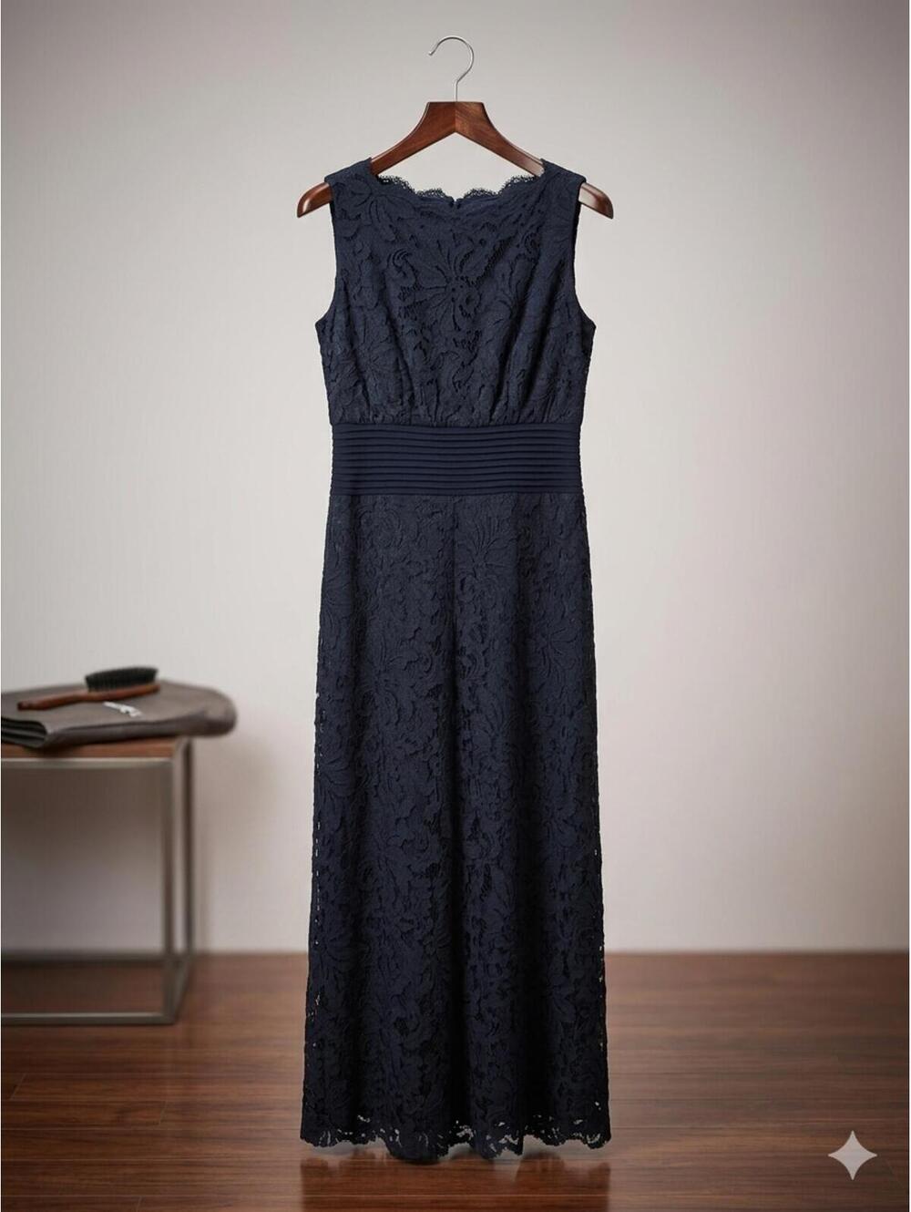 Tadashi Shoji Ariana Black Floral Lace Jumpsuit size 16